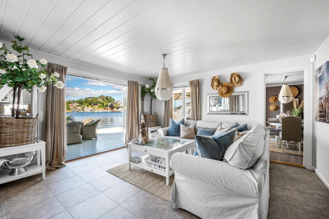 Luxurious Boathouse With Private Dock In The Best Location In Arendal Exterior photo